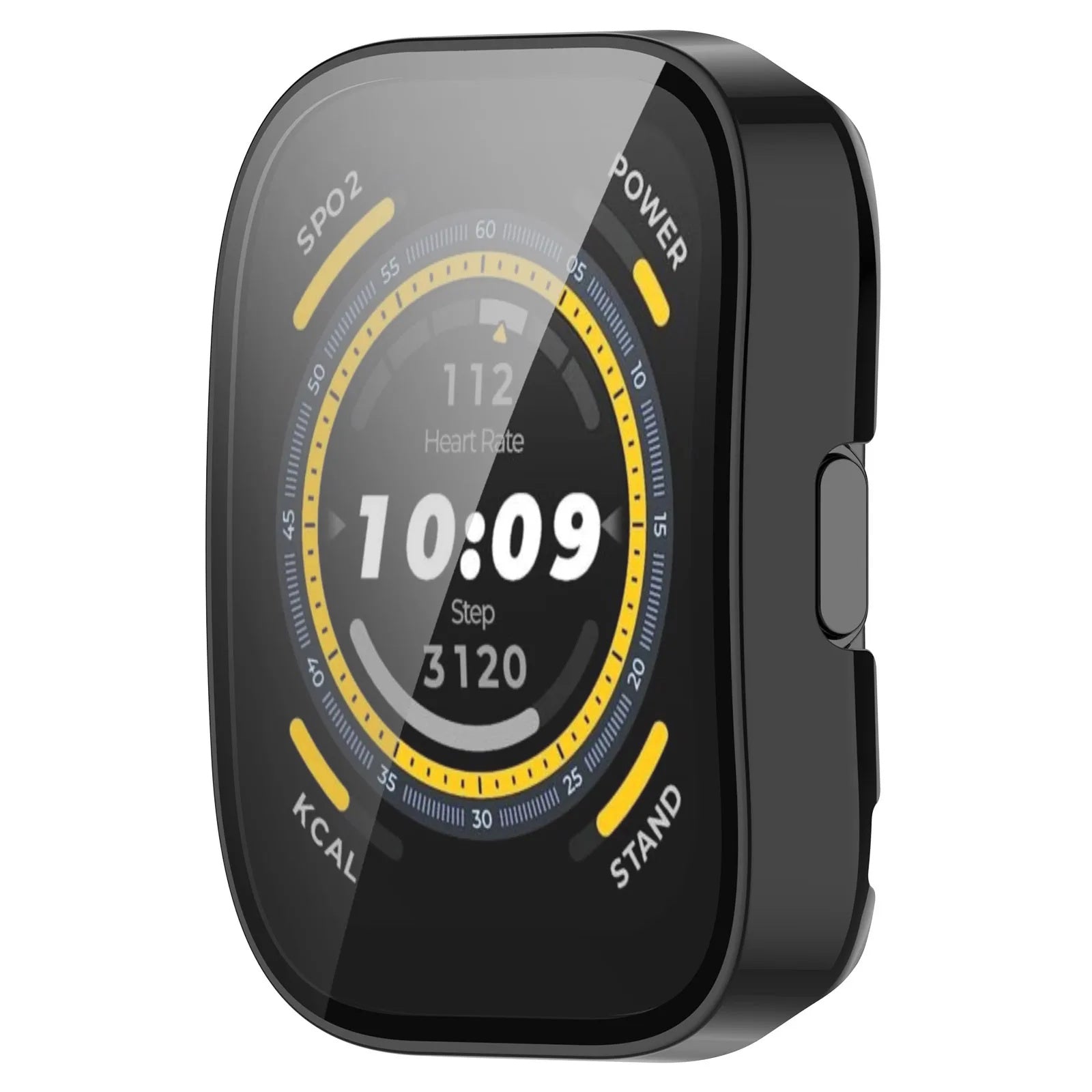 For Huami Amazfit Bip 5 Watch Case Anti-scratch Hard PC Protective Cover with Tempered Glass Film - Black For Huami Amazfit Bip 5 Watch Case Anti-scratch Hard PC Protective Cover with Tempered Glass Film - Black